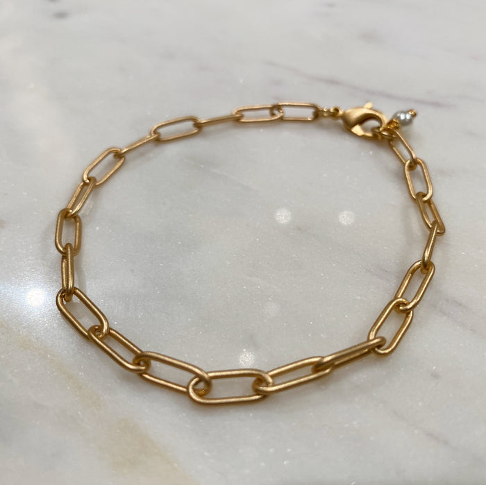 Small Paperclip Chain Bracelet
