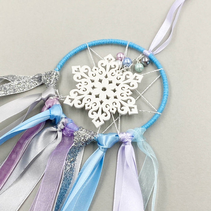 Snowflake Kisses Dreamcatcher Hoop Craft Kit for Children