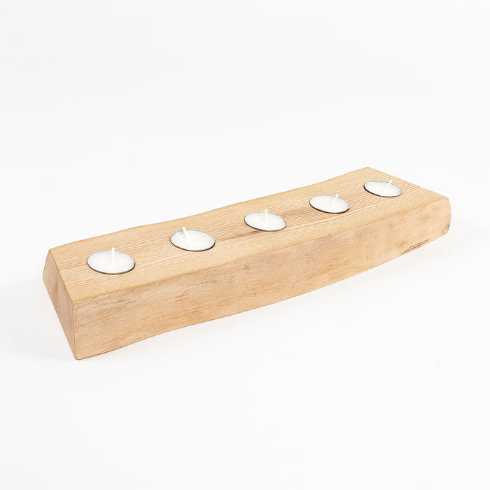 live edge tea light candle holder - handcrafted in Maine by Studio 89
