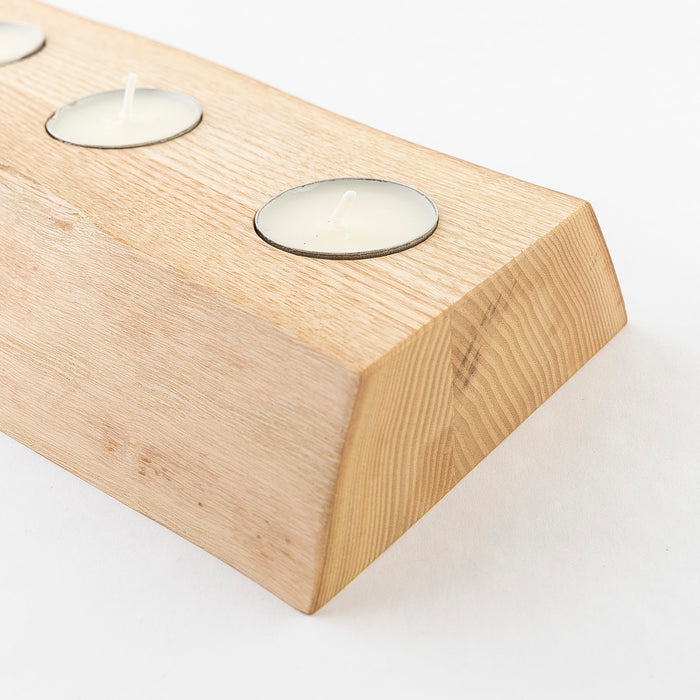 Solid Ash Tea Light Candle Runner