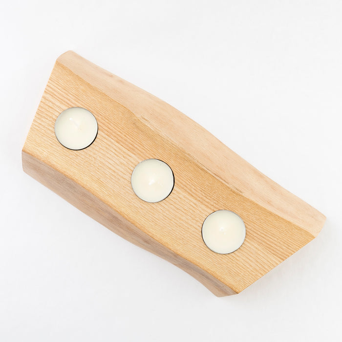 Solid Ash Tea Light Candle Runner