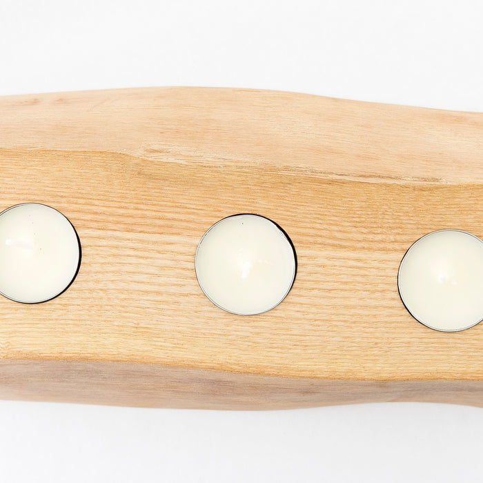 Solid Ash Tea Light Candle Runner