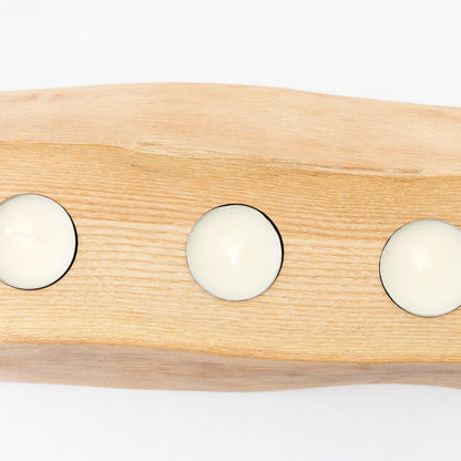 Solid Ash Tea Light Candle Runner