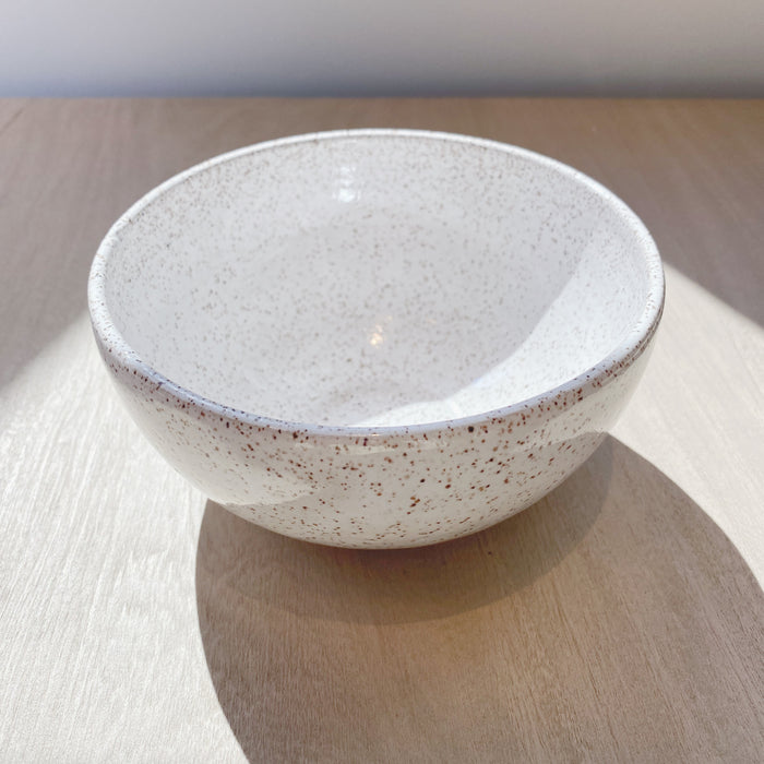 Speckled Bright White Bowl