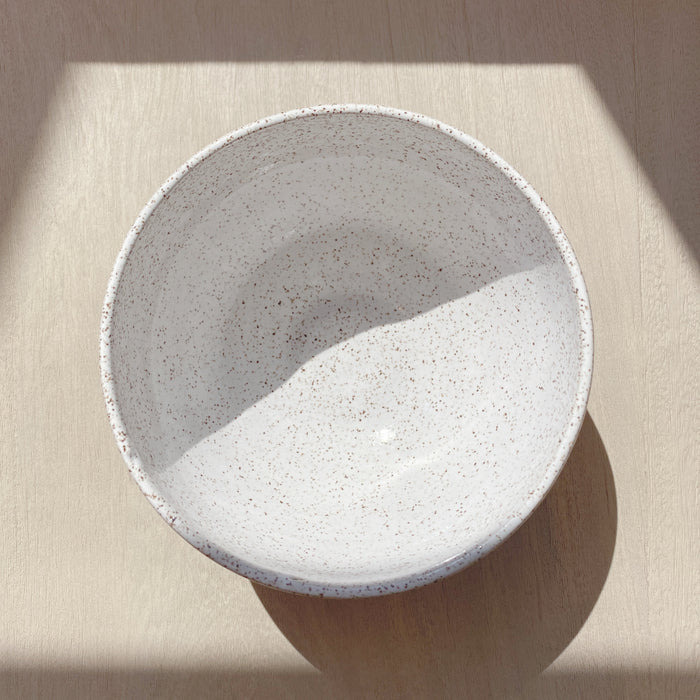 Speckled Bright White Bowl