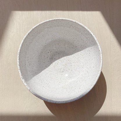 Speckled Bright White Bowl