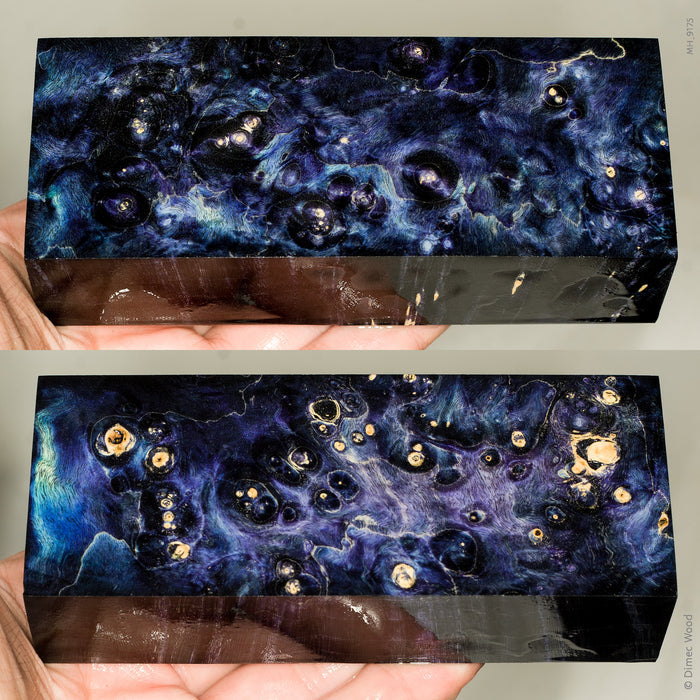 Stabilized box elder burl wood block