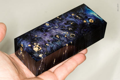 Stabilized box elder burl wood block