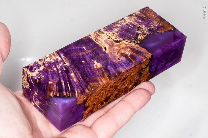 Stabilized box elder burl wood block