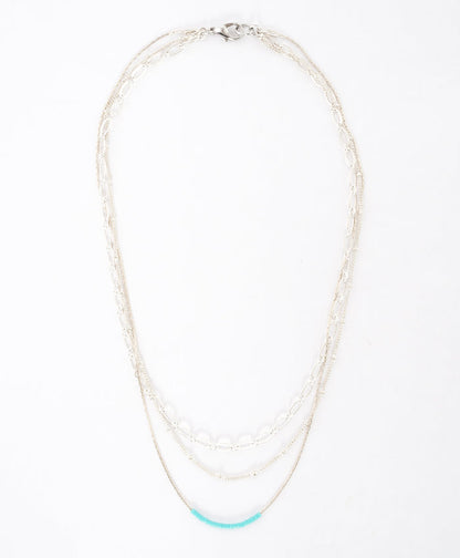 near and native delicate multi-strand necklace
