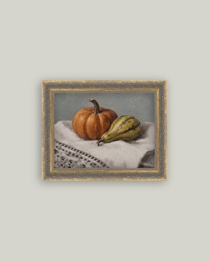 Still Life Pumpkin & Squash Framed Art (Various Sizes)