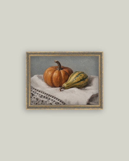 Still Life Pumpkin & Squash Framed Art (Various Sizes)