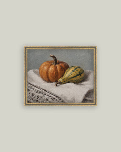 Still Life Pumpkin & Squash Framed Art (Various Sizes)