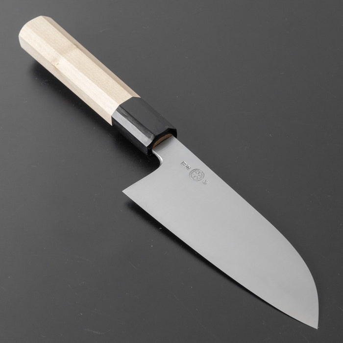 Takada no Hamono White #2 HH Santoku 135mm Ho Wood Handle - HITOHIRA