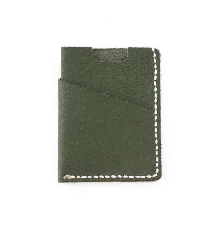 the brockman wallet in forest green - high quality handmade goods -