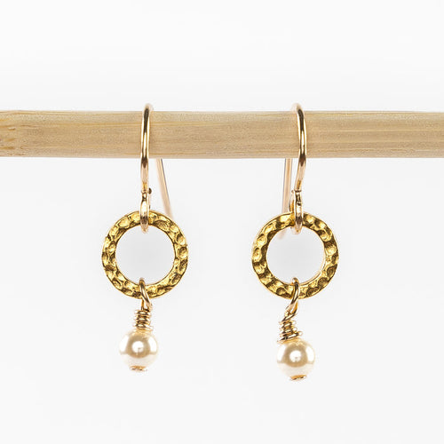 Tiny Ancient Drop Earrings