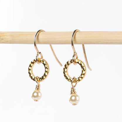 Tiny Ancient Drop Earrings
