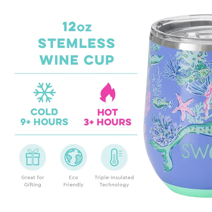 Under the Sea Stemless Wine Cup (12oz)