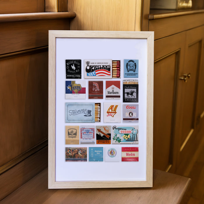 Western Matchbook Collage Poster w/Frame Options [Online Only]