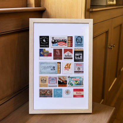 Western Matchbook Collage Poster w/Frame Options [Online Only]